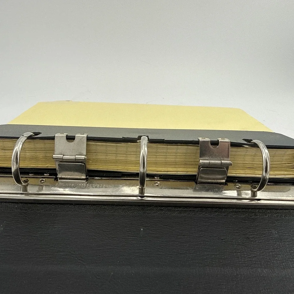 Vtg 3 Ring Loose Leaf Binder Stationary Aico Hard Cover Ledger Book NOS